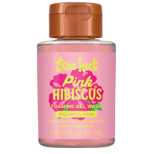 Tree Hut Mini Pink Hibiscus Foaming Body Wash, Travel Size, 3.3 Fl Oz