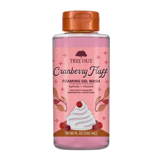 Tree Hut Cranberry Fluff Body Wash, Limited Edition Holiday, 18 Fl Oz